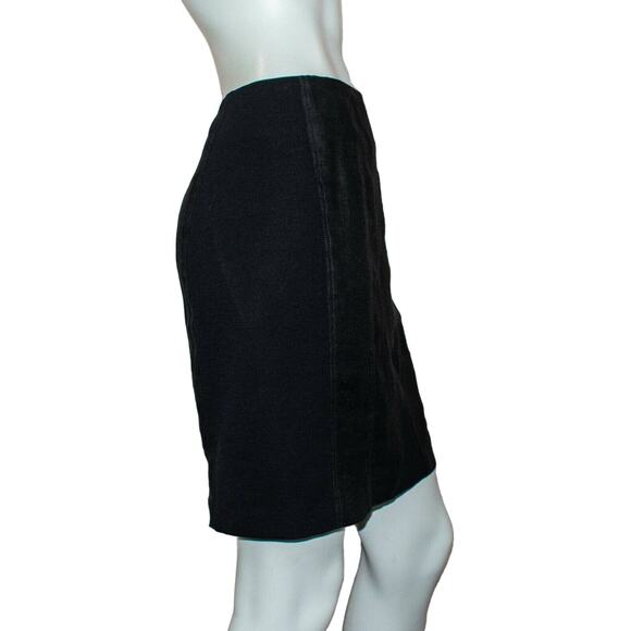 OPENING CEREMONY Women's Black Linen Mini Skirt Zipper front Sz Large - Picture 5 of 11